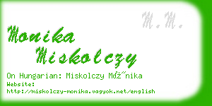 monika miskolczy business card